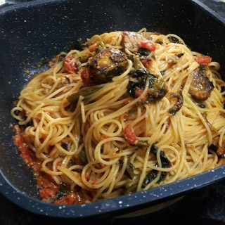 ☆缶詰で簡単☆トマト缶といわし缶の絶品パスタ